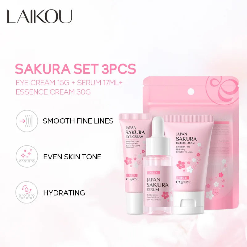 Golden Sakura Skin Care Sets Face Cream Serum