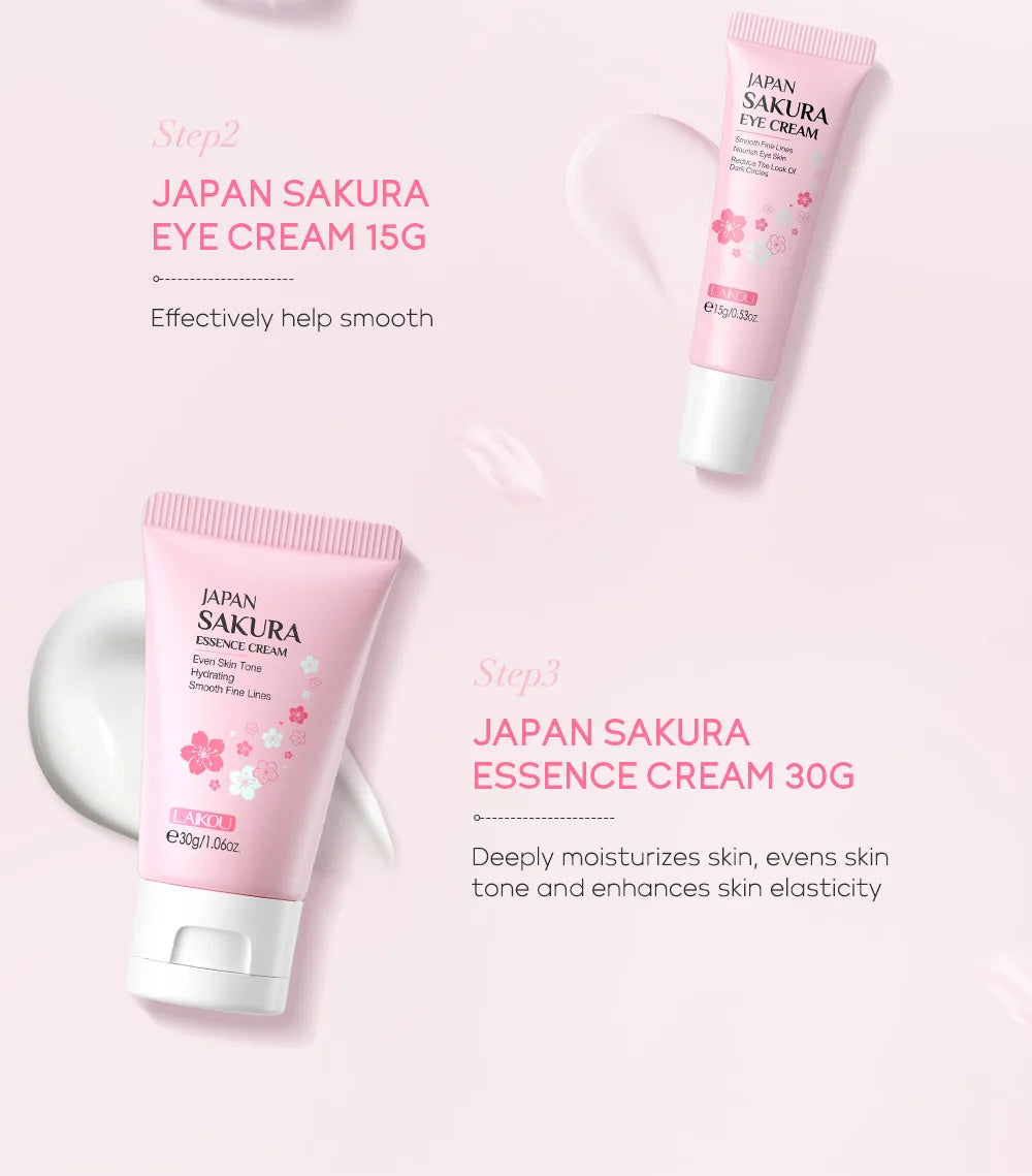Golden Sakura Skin Care Sets Face Cream Serum