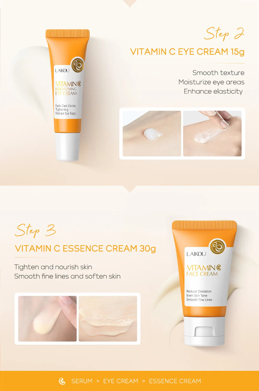 Golden Sakura Skin Care Sets Face Cream Serum