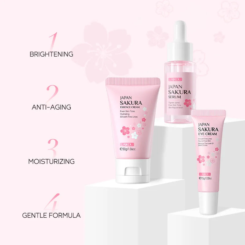 Golden Sakura Skin Care Sets Face Cream Serum