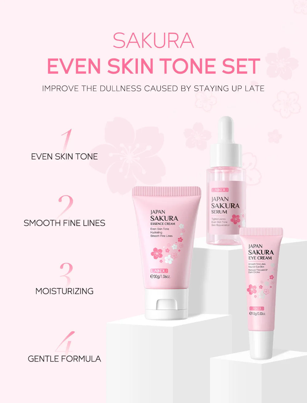 Golden Sakura Skin Care Sets Face Cream Serum