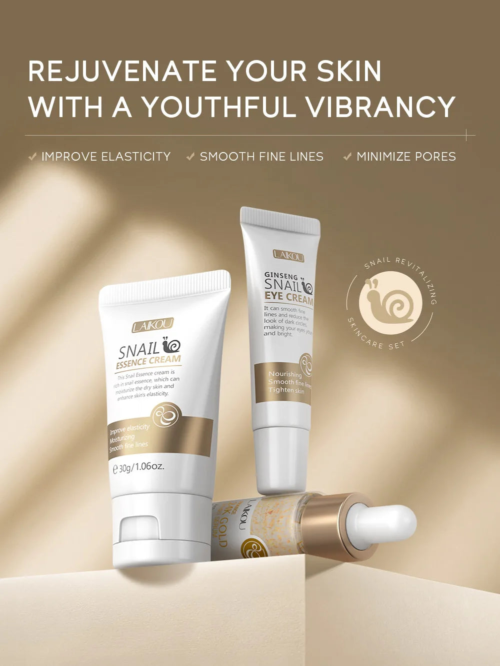 Golden Sakura Skin Care Sets Face Cream Serum