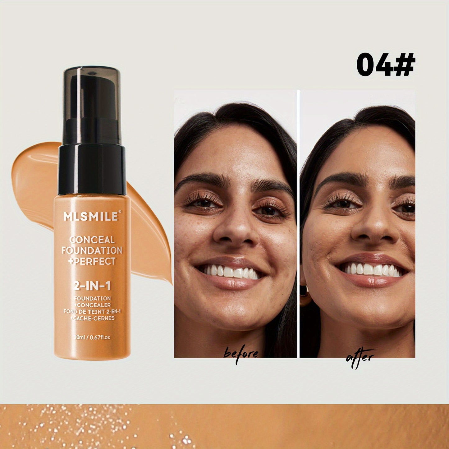 6-Shade Longwear Foundation: Waterproof, Sweatproof, Oil-Control & Easy-To-Blend Concealer for Flawless Skin, Foundation, Makeup, Cosmetics, Skin Care, Face Beauty, Matte Finish, Beauty Product