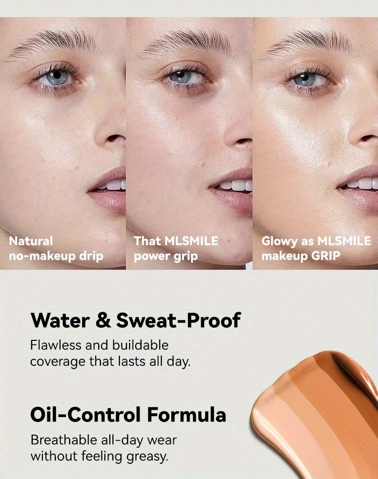 6-Shade Longwear Foundation: Waterproof, Sweatproof, Oil-Control & Easy-To-Blend Concealer for Flawless Skin, Foundation, Makeup, Cosmetics, Skin Care, Face Beauty, Matte Finish, Beauty Product