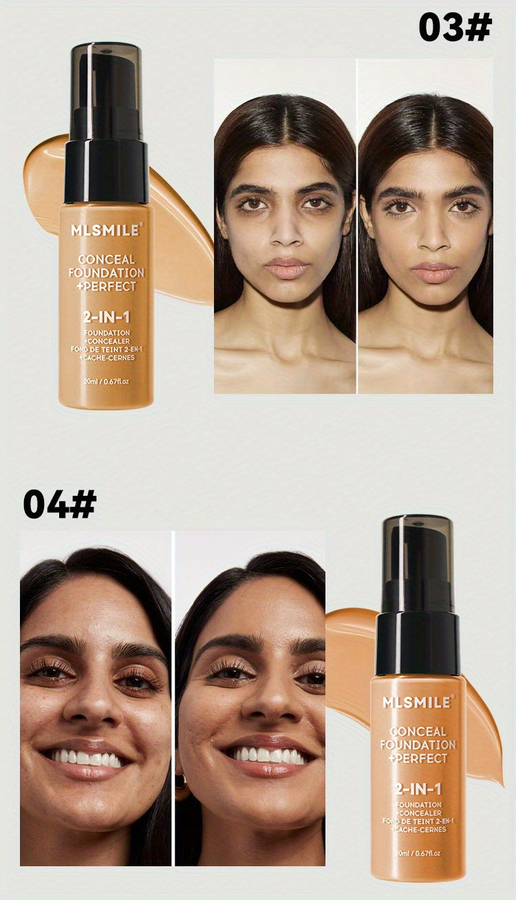 6-Shade Longwear Foundation: Waterproof, Sweatproof, Oil-Control & Easy-To-Blend Concealer for Flawless Skin, Foundation, Makeup, Cosmetics, Skin Care, Face Beauty, Matte Finish, Beauty Product