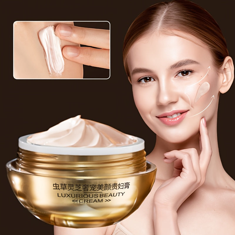 [50g Beauty Cream] Cordyceps Ganoderma Beauty Lady Cream 50g | Moisturizes with Collagen, Hyaluronic Acid, Pearl Powder, and Rose Water