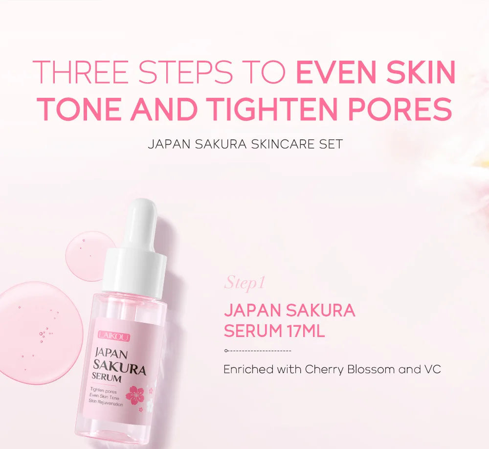 Golden Sakura Skin Care Sets Face Cream Serum