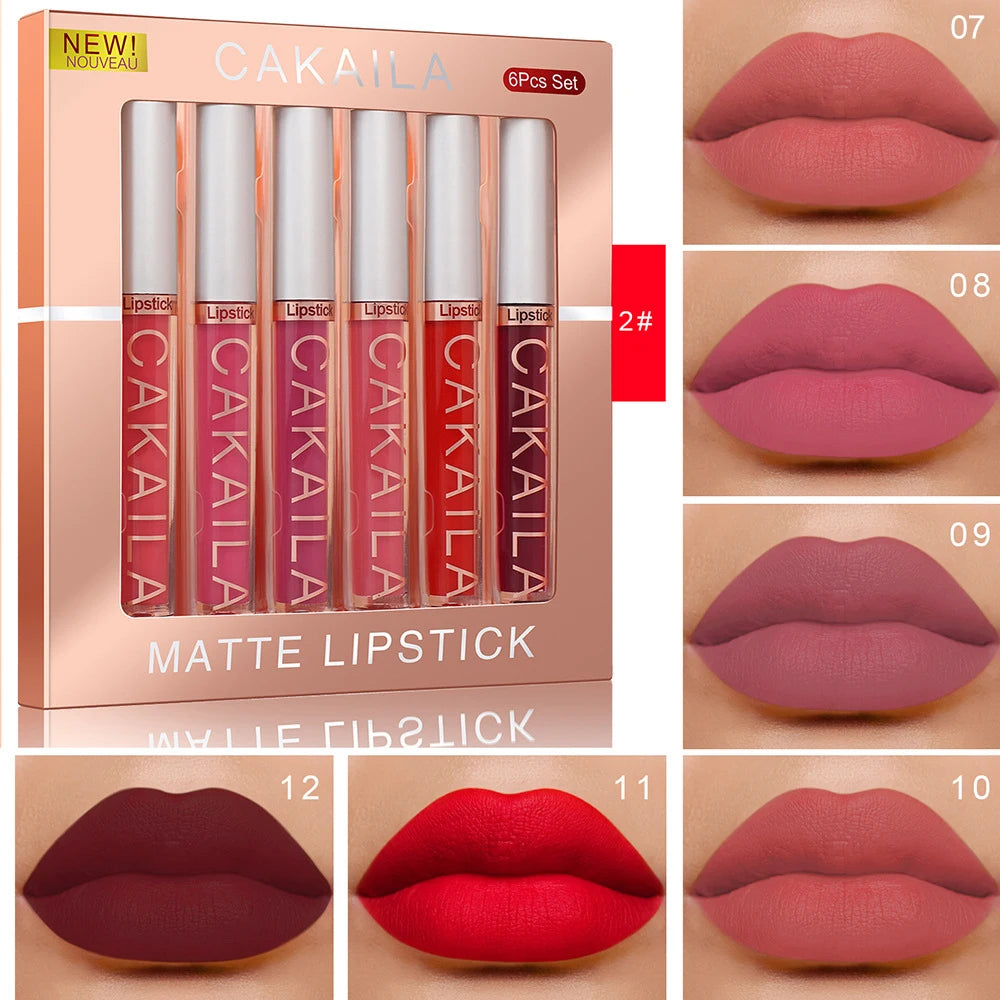 Gloss Lipstick Set Liquid Matte Velvet Matte Women's Makeup Long-lasting